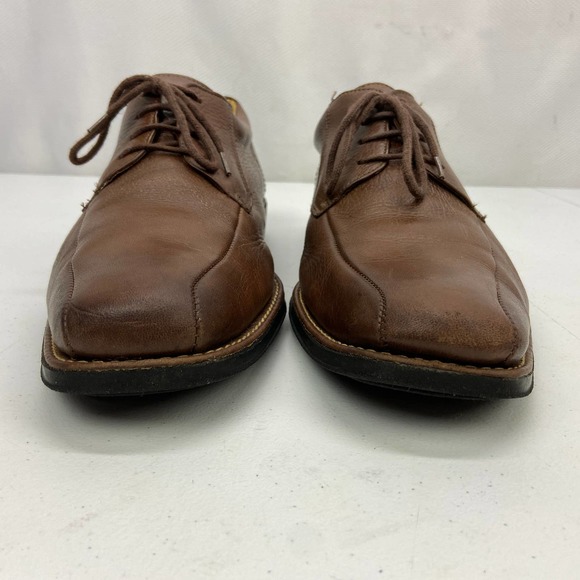 Sandro Moscoloni Oxford Bicycle Toe Brown Pebbled Leather 17007 Mens Size 11D - Picture 7 of 12